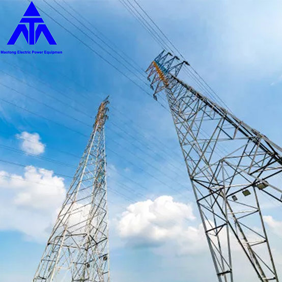 Angle Galvanized Steel Distribution Electricity Tower 66KV