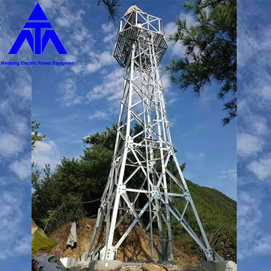 ຫໍສັງເກດການ Angle Steel Lattice Monitoring Tower 10-50m